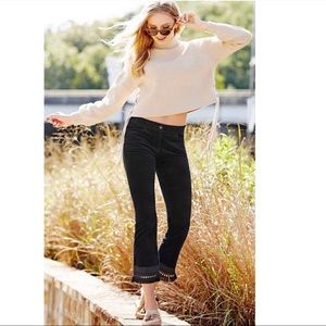 NWT Fringed Black Velvet Jeans Chelsea & Violet